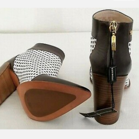 Capezzani Brown and white leather boots size 37 USA 6 - Picture 3 of 13